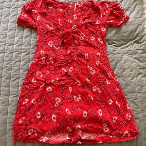 Free People Red Floral Dress/Romper